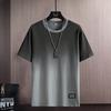 Camiseta de manga corta de marca de moda de verano para hombre, ropa con degradado, camiseta holgada de media manga de verano para hombre, camiseta de moda