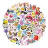 Adesivos Vsco Transfronteiriços 50 Desenhos Animados Verão À Prova D'água Grafite Decorativos Copo de Água Computador Pequenos Adesivos Frescos para Exterior