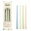 Velas Rosqueadas Coloridas em Gradiente, 4 Peças/Caixa, Velas Cônicas de 30cm, Bastões Cônicos Coloridos Estilo Morandi, Velas Longas de Cor Sólida Estilo Europeu para Uso Doméstico