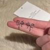 Pendientes de lazo de polvo de circonio para mujer, estilo dulce y moderno, accesorios de estilo extranjero, nicho ligero, temperamento de lujo, accesorios para las orejas de viajero, venta al por mayor