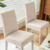 Funda de Silla Media Copo de Nieve para Sillas de Mesa de Comedor en Casa, Universal para Todas las Estaciones, Completamente Cubriente, Engrosada, Protector de Taburete Elástico, Antideslizante