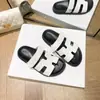 Fotos reales~ Pantuflas de velcro H súper suaves y de suela gruesa para mujer, nuevo modelo de verano 2026, sandalias de una tira para exteriores
