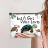 Bolsa de Cosméticos de Lona con Dibujo de Niña de Venta Caliente Transfronteriza, Bolsa de Mano Simple Moderna con Cremallera, Bolsa de Tocador de Gran Capacidad