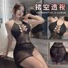 Fan Lei Lencería Sexy Falda Larga Sexy Uniforme de Malla Transparente Atractivo Conjunto de Pijamas Apasionado Qqny710
