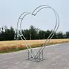 Novos Adereços de Casamento Suporte de Arte em Ferro em Formato de Coração Tecido de Decoração de Fundo para Casamento Suporte de Fundo para Eventos em Shopping Suporte de Coração