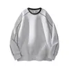 Sudadera de Estilo Americano Cleanfit para Hombre, Nueva Camisa Base Holgada de Cuello Redondo para Primavera y Otoño, Camiseta de Manga Larga de Color Sólido de Marca de Moda