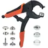 Múltiples Juegos de Tornillos de Acero Inoxidable Plateado de 15 mm, Broches de Presión Blancos Grandes, Juego de Tenazas Manuales, Botones de Presión Metálicos Tipo Prensa