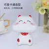 Novo Panda da Sorte Desenho Animado Fofo Gato da Sorte Alimentado por Energia Solar Ornamentos de Mesa Automáticos Acenando para Reunião de Riqueza em Casa