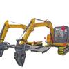 Usar excavadora para reacondicionar máquina cambiadora de traviesas de ferrocarril equipo de mantenimiento ferroviario máquina cambiadora de traviesas máquina de ganchos máquina cambiadora de traviesas