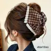 Pinza Triangular para el Cabello con Estampado de Leopardo Estilo Coreano para Mujer, Modelo Nuevo de Alta Gama 2026, Pinza de Tiburón Grande para la Parte Posterior de la Cabeza, Accesorio para el Cabello de Primavera y Verano