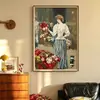 Amazon campo paisaje arte dormitorio pintura de pared baño exterior marco pintura vintage marco dorado sala de estar pintura decorativa