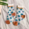Z068 Calcetines para Niños al por Mayor: Calcetines Modernos para Niños, Calcetines Cortos de Bloques de Color y Lunares Estilo Británico, Calcetines Finos de Malla