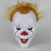 Explosões de Halloween alma de palhaço noite 2 máscara cabelo amarelo Festa cosplay engraçada adereços de terror atacado