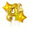 Globos de Cumpleaños Globos de Número de 32 pulgadas Fábrica al por Mayor Juego de 8 Piezas Patrón Impreso Globos de Película de Aluminio para Decoración de Escenas