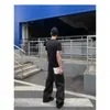 Jeans Lavado Cinza Fumê Popular Novo Estilo Americano High Street para Homens e Mulheres Calças Simples Versáteis Retas Largas