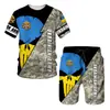 Ropa deportiva de las Fuerzas Ucranianas Traje de Camiseta para Hombre Impresión 3D Manga Corta Ropa Camuflaje Deportes Venta Directa de Fábrica