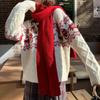 Suéter jacquard de gola redonda estilo coreano feminino pulôver inverno novo estilo preguiçoso atmosfera solta suéter all-match top