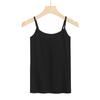 Chaleco de Verano de Color Puro Pequeño Top Halter Estilo Coreano Sin Espalda Cómodo Slim Camiseta Básica Dropshipping 6943