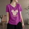 Comercio exterior transfronterizo último lote de comercio exterior marca grande etiqueta cortada ropa de maternidad camiseta de manga corta versátil a la moda elegante top camisa de capa base