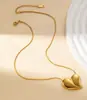 Collar de moda transfronteriza amor acero de titanio para mujer cadena de clavícula de lujo ligero de alta gama cadena de temperamento niche versátil