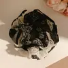 Elástico de Cetim Versátil Estilo Coreano para Mulheres, Elástico Oversized Estilo Preguiçoso Estilo Floresta Acessório de Cabelo