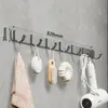 Ganchos Adhesivos Transfronterizos Sin Taladro, Ganchos Pegajosos de Aluminio Espacial para Baño, Ganchos para Toallero, Ganchos de Almacenamiento para Puerta de Cocina, Ganchos para Ropa