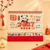 Calendario Año de la Oveja 2027 en Stock Calendario de Escritorio para Registro de Autodisciplina Estudiantil Personalizable Oficina Planificador Sencillo Logo Imprimible para Empresas