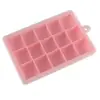 Cubo de gelo de silicone de 15 furos e 24 furos com tampa quadrada caixa de gelo geleia de queijo ferramenta de cozimento