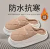Pantuflas de Algodón Nuevas para Hombre Otoño e Invierno con Talón Cubierto para el Hogar de Interior Domésticas de Suela Gruesa Cálidas Antideslizantes de Pelo Zapatos de Algodón para Mujer