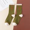 Calcetines de marca de moda europea y americana Barb 5.0 verde militar calcetín de unión calcetines de moda deportiva y de ocio para hombres y mujeres
