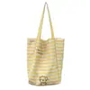 Bolso Nuevo Estilo 2025 Lona Bordada por Ambos Lados Estilo Coreano Estilo Ins Bolso Tote Casual de Hombro Grande