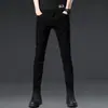 Jeans masculinos vintage de alta qualidade italianos, corte skinny slim-fit, novidade outono 2026, elásticos, versáteis, casuais, calças compridas