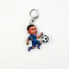 Chaveiro de Acrílico com Estrelas do Futebol dos EUA, Canadá e México na Copa do Mundo, Apresentando Personagens de Desenho Animado de Cristiano Ronaldo, Messi e Neymar
