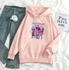 Sudadera con capucha y estampado de anime KPop Demon Hunters, corte holgado, unisex, para otoño e invierno