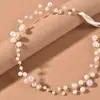 Acessórios de Cabelo para Noiva Casamento Estilo Coreano, Cruzamento de Fronteiras Fio de Cobre Preserva Cor Pérola de Alto Brilho Corrente de Cabelo de Contas Torcidas Faixa de Cabeça Adorno de Cabeça