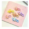 Pinzas de pelo coloridas de oso estilo coreano sin costuras que no dañan el cabello, lindas pinzas laterales de dibujos animados para niñas pequeñas, pinzas de cocodrilo coloridas, accesorios para el cabello