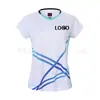 Versão JP de jersey de badminton feminino de manga curta, estampado para competição, secagem rápida, respirável, uniforme de equipe, uniforme de classe, compra em volume