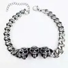 Pulsera Punk de Calavera Personalizada para Hombre Transfronteriza, Estilo Callejero Retro de Moda, Hebilla Lisa, Accesorio de Moda, Fabricante