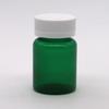 50ml PET com tampa de rosca/tampa única plástico verde produto sólido para cuidados com a saúde embalagem frasco de remédio pequeno simples