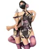 Cadena de Perlas Floral Visible Terciopelo Cuello Halter Cubre Cadera Cheongsam Sexy Deseo Puro Divertido Espalda Descubierta No Necesita Quitarse Tentación Traje Sexy