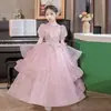 Vestido de alta gama para niña actuación en pasarela niña 10 años fiesta de cumpleaños vestido de princesa anfitriona actuación de piano niña