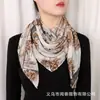Bufanda de Algodón y Seda de Bali Estilo Nuevo Primavera y Otoño Bufanda de Cuello Cuadros Estilo Étnico 90cm Cálida Protector Solar Chal para Mujer