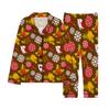 Conjunto de Pijama de Primavera y Otoño para Pareja Nuevo Estilo Transfronterizo Set de Pijama Cardigan Casual Personalizado con Estampado Floral Novedoso 3D