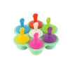 Molde de Picolé de Silicone Molde de Bandeja de Gelo de Silicone Molde de Picolé de 7 Furos Caixa para Alimentos Gelados DIY Molde de Gelo
