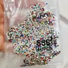 Pedrarias para Nail Art Materiais DIY Pedras Strass Brilhantes da Moda com Fundo Plano Strass SS4 Colorido Pequenas Pedras Strass Redondas Adesivos Acessórios para Nail Art Pedras Strass para Unhas