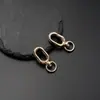 Clipe de Cão em Liga de Zinco, Argolas D, Clipe para Corda, Argolas de Mola Ovais, Acessórios para Cordão de Celular, Coleção de Acessórios de Ferragem para Bolsas