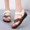 Verão novas sandálias lisas plus size mamãe sapatos confortáveis fundo macio all-match meia-idade e idosos sandálias fábrica vendas diretas