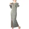 Saia Plissada Miyake Slim-Fit Emagrecedora de Alto Nível Única e Linda com Fenda Longa Saia de Nicho para Chá Vestido Francês