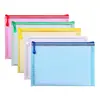Carpeta de plástico transparente tamaño A5 de gran capacidad para estudiantes, papelería con cuadrícula tamaño A5 para exámenes