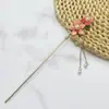 Horquilla de Flor Rosa Antigua para Mujer Estilo Chino Horquilla de Gama Alta Perla Cabello Horquilla Accesorios para el Cabello Accesorios para el Cabello